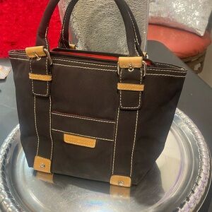 TOMMY HILFIGER MINI BUCKET CANVAS TOTE BAG